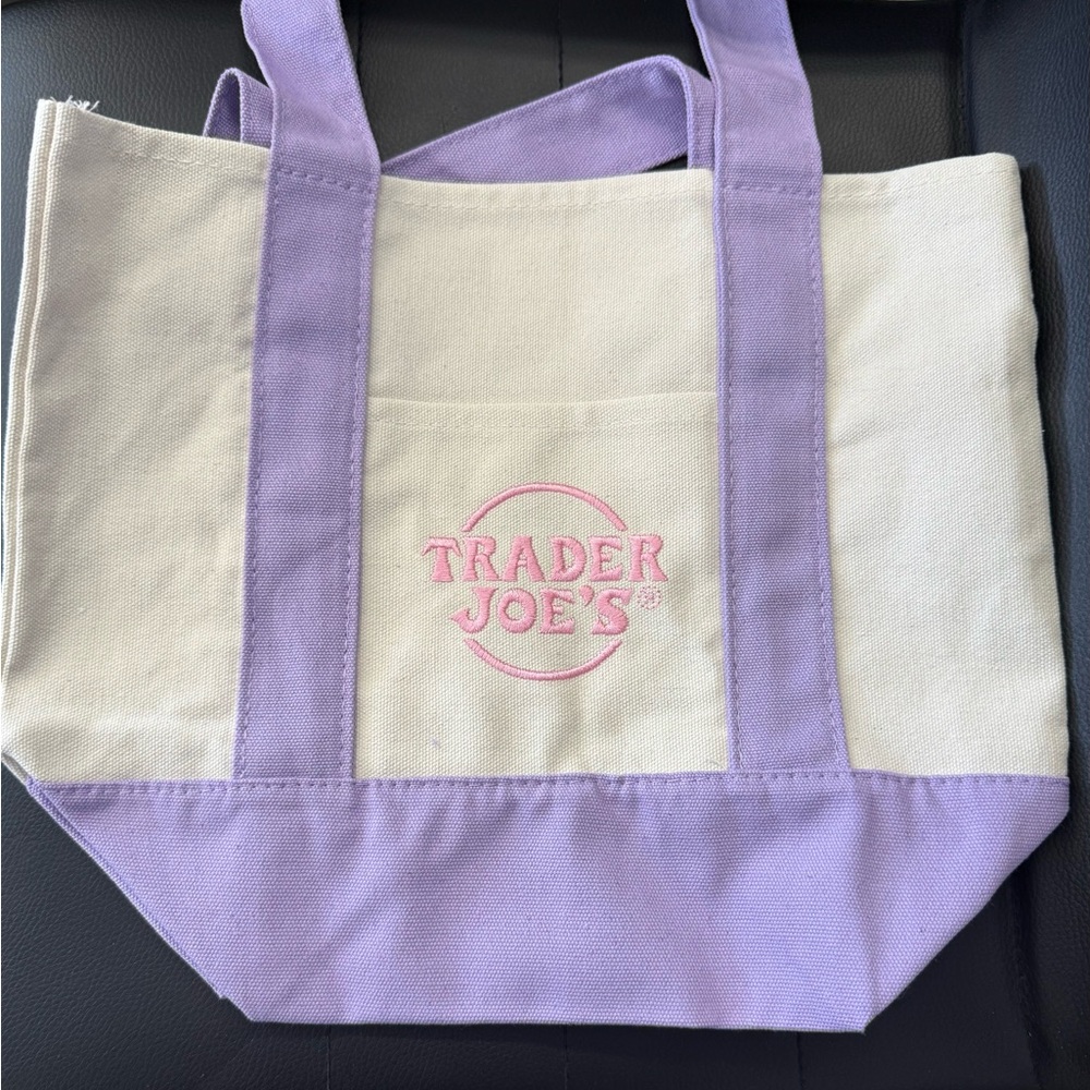 Trader Joe’s Limited Edition Purple and Cream Tote Bag